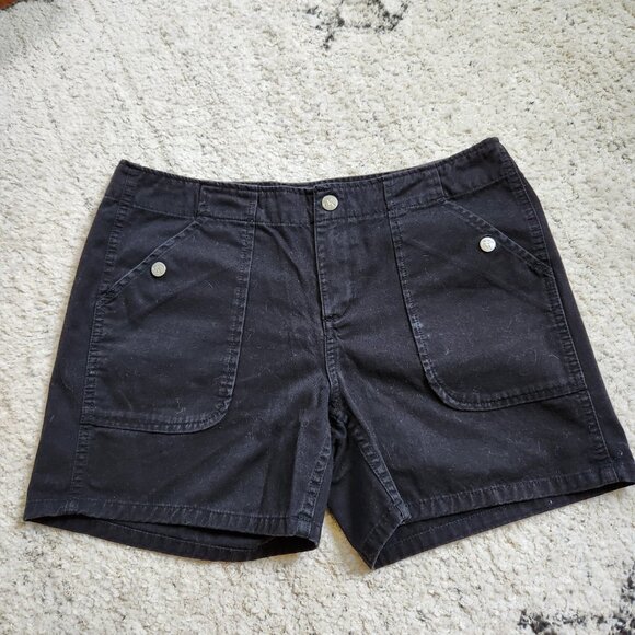 Vintage Calvin Klein Jeans Black Denim 90s Shorts Size 8 - Picture 2 of 16